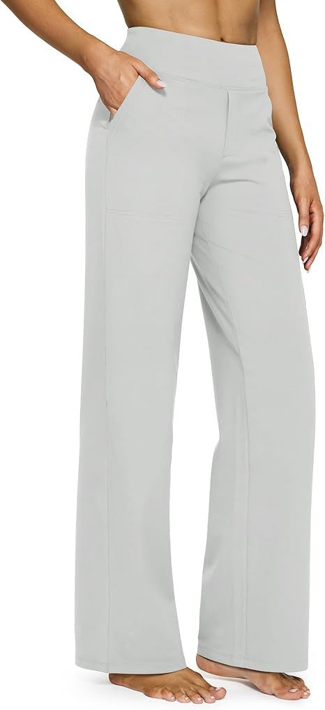 Casual High-Waisted Straight-Leg Yoga Pants
