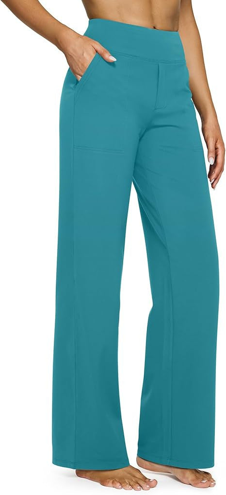 Casual High-Waisted Straight-Leg Yoga Pants