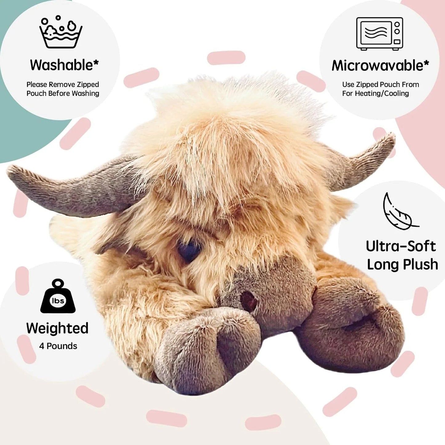 🥳 Mega Sale 49%OFF🎁Cute Cartoon Highland Cow Cuddly Toy🔥Buy 2 Free Shipping