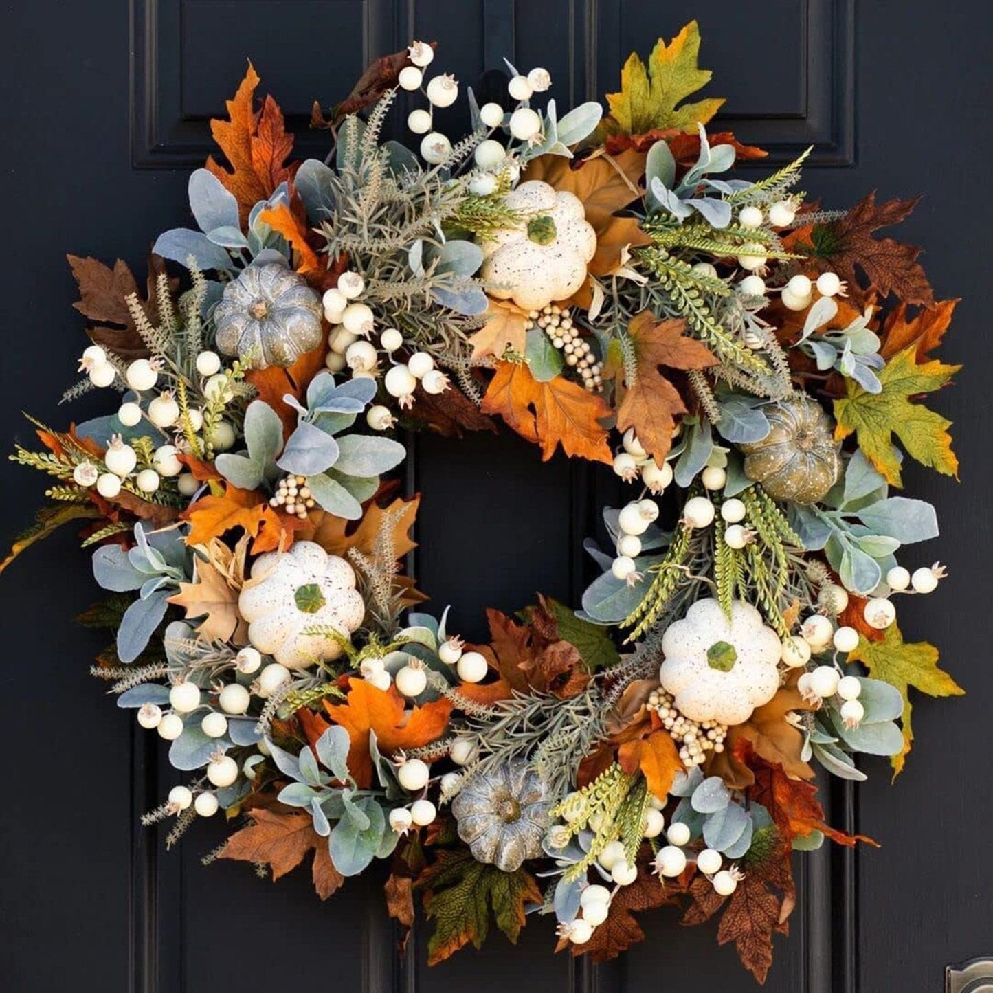 🔥Special Fall Sale 49% OFF🍁Fall Wreath with Pumpkin Maple Leaves