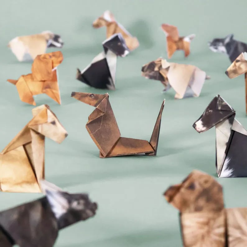 🎄💝DIY Paper Cats Origami Animal Handicraft Gift