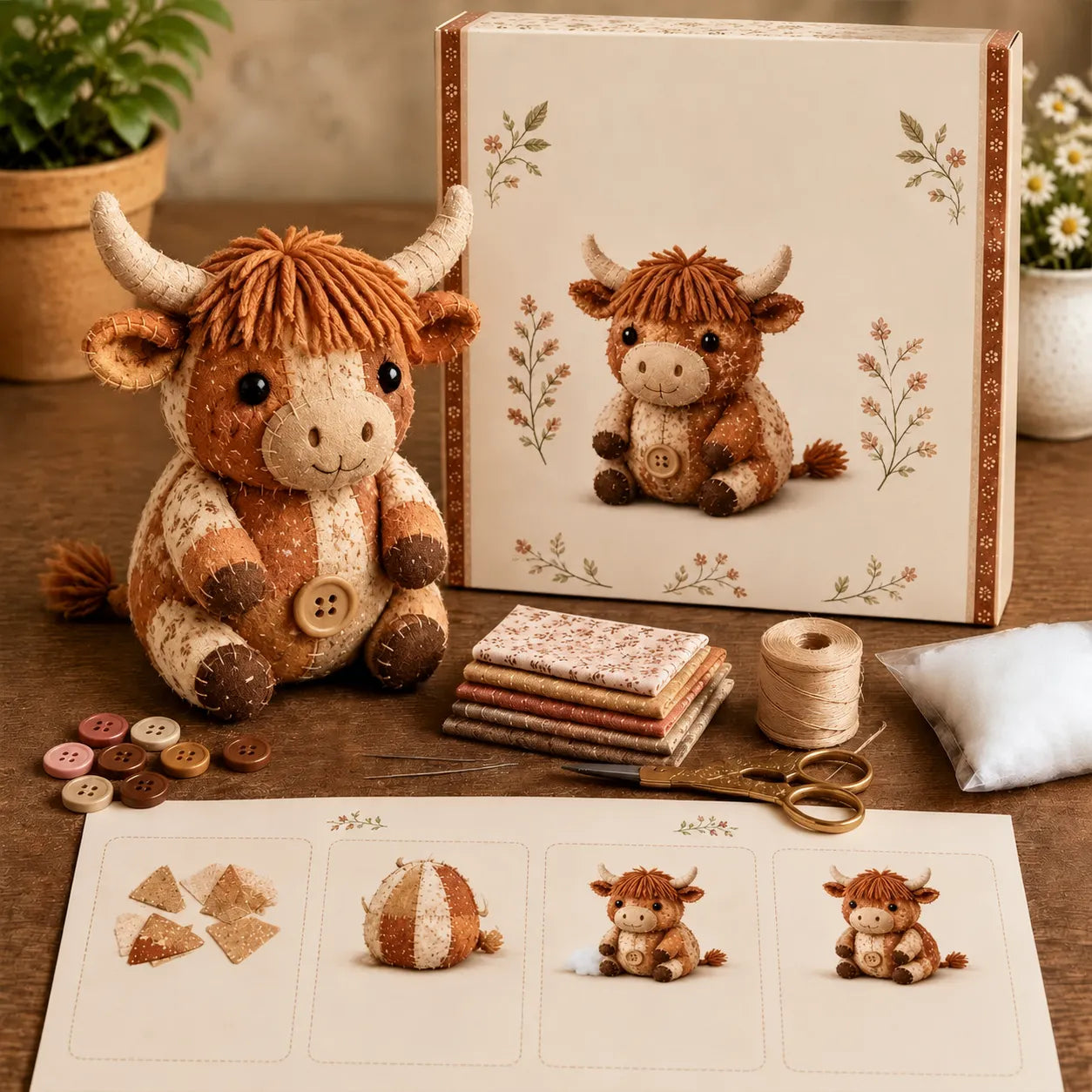 🐮🧵 Store Manager's Pick: $29.99 DIY Patchwork Animal Craft Kit