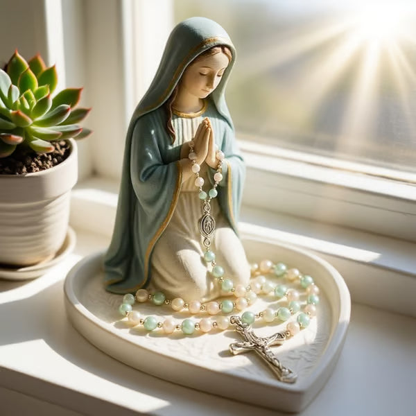 Virgin Mary Rosary Holder (Necklace not included)