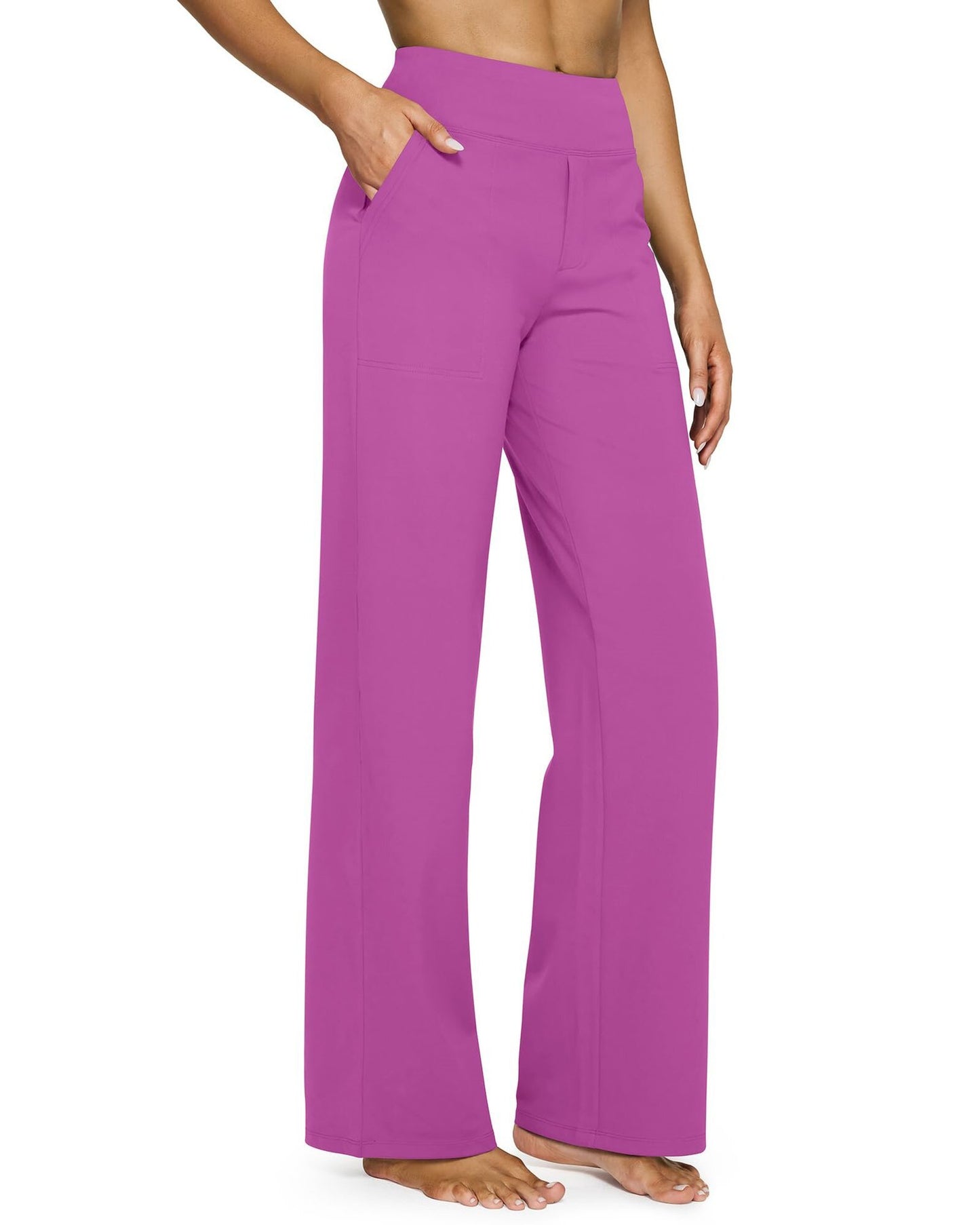 Casual High-Waisted Straight-Leg Yoga Pants