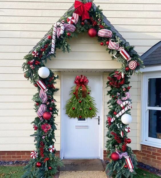 🎄Handmade Christmas Tree Wreath For Front Door