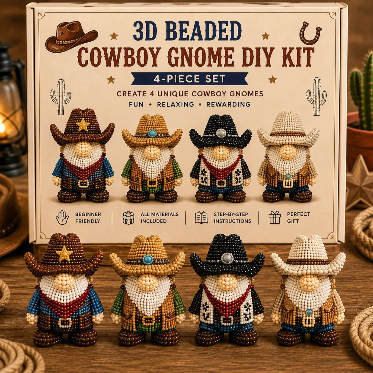 🎄Hot-Selling New 3d beaded seasonal gnome diy kit