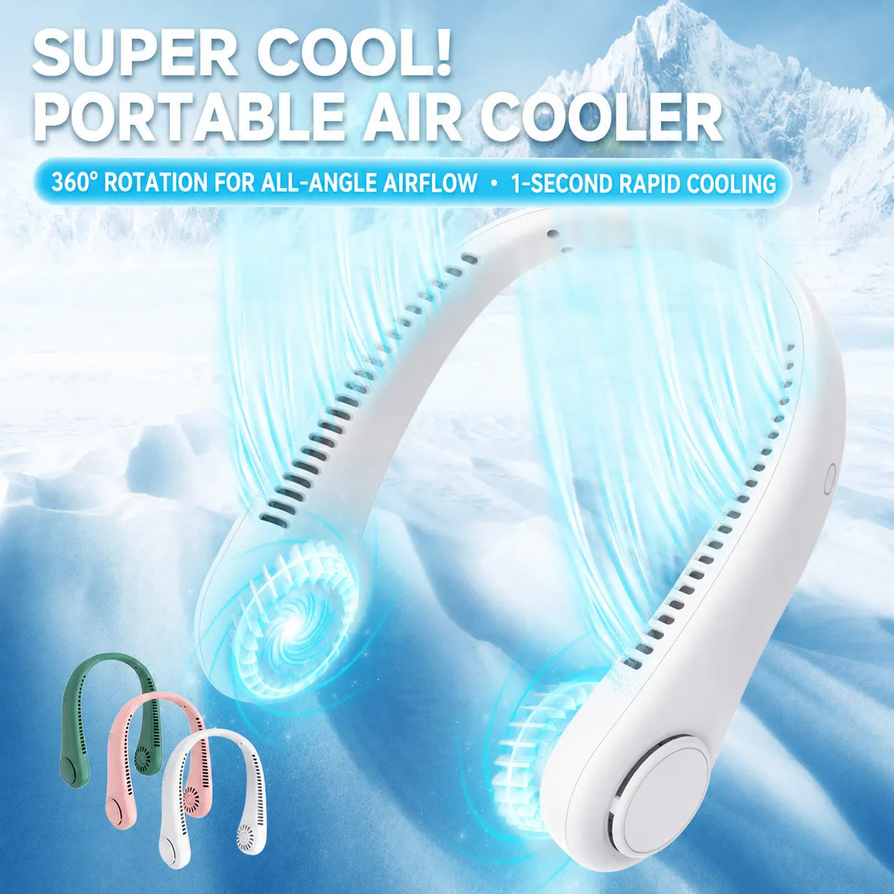 ❄️Portable Neck Fan – Wearable Personal Fan