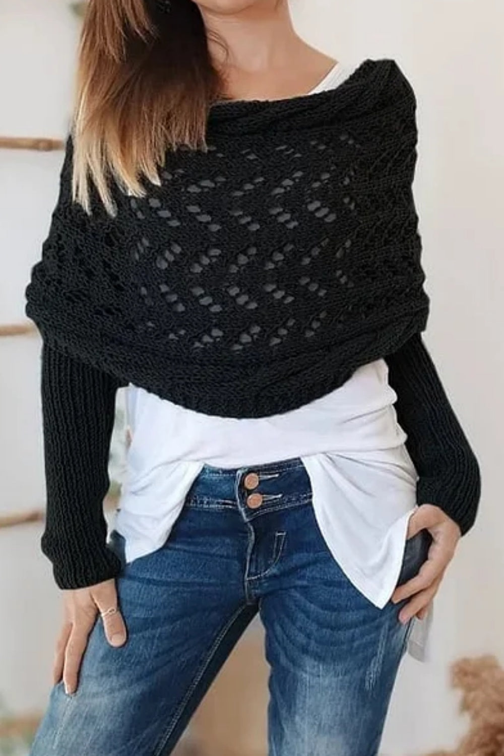 Knitted Wrap Shrugs For Women