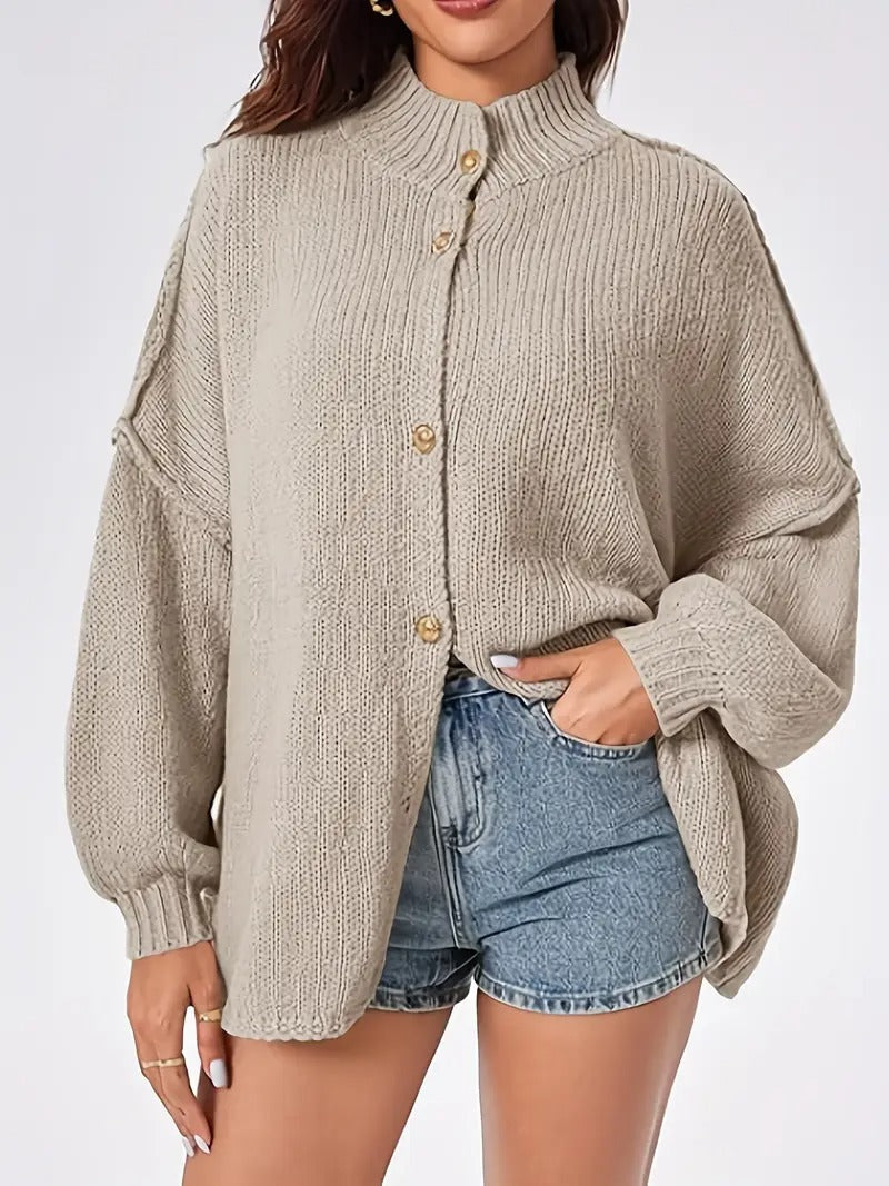 Women's Cardigan Fall Oversized Button Down Sweater Jacket