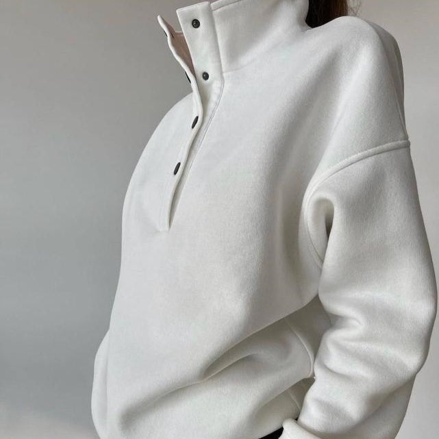 Women's Button Sweatshirt & Sweatpants (2-Piece Set)