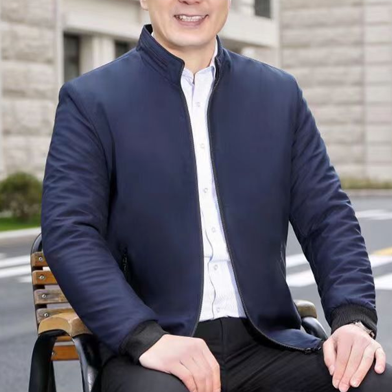 Men's Solid Color Zip Up Warm Jacket -💪Anti-wrinkle, windproof, rainproof and snowproof!