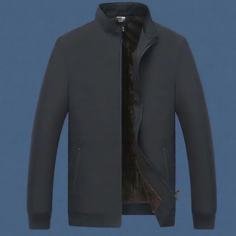 Men's Solid Color Zip Up Warm Jacket -💪Anti-wrinkle, windproof, rainproof and snowproof!