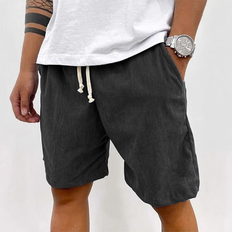 🩳Men's Casual Relaxed Fit Drawstring Shorts – Adjustable Waistband, Solid Color & Low-Maintenance ✨