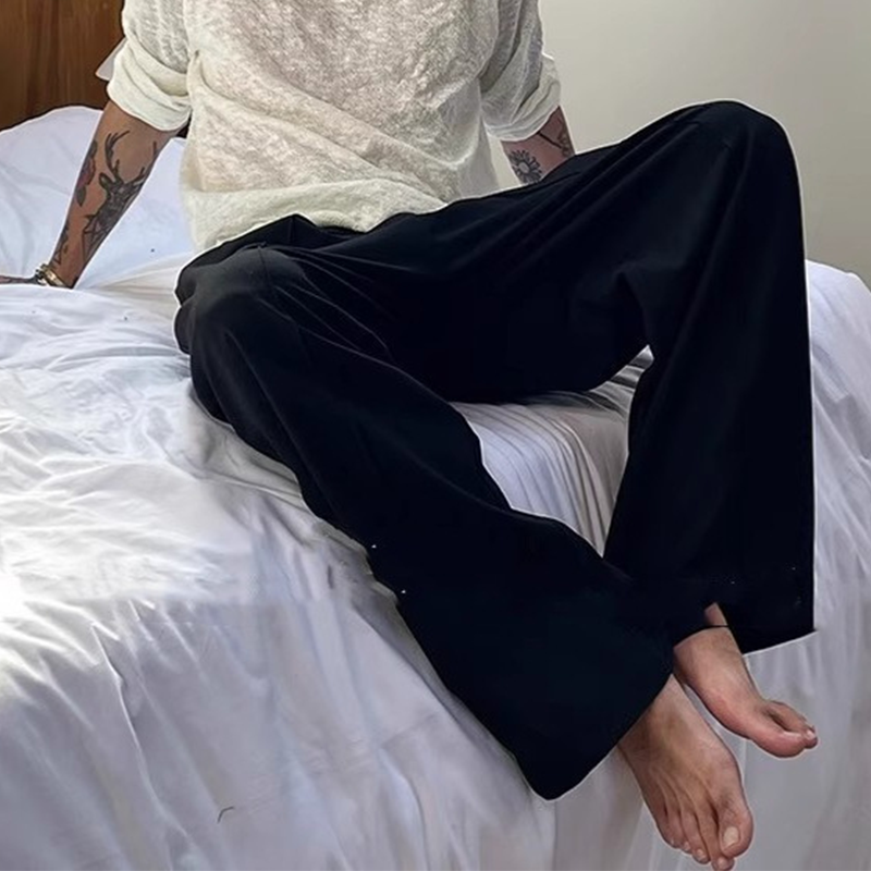 ✨Wide-Leg Freedom✨Men's Pleated Wide-Leg Trousers with Elastic Waist
