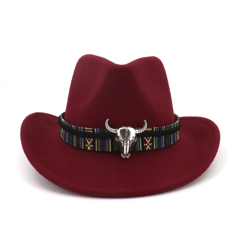 Western Cowboy Hat- Wine Red