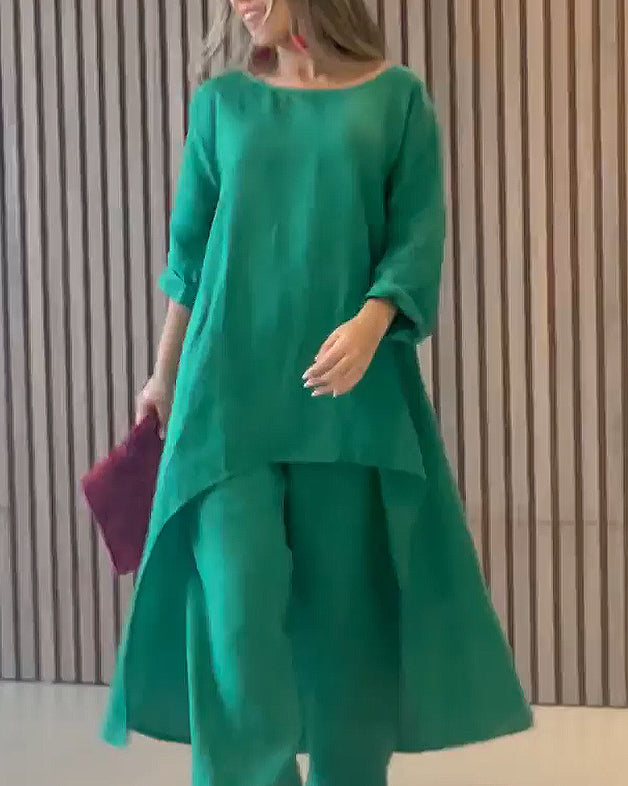 Women's Summer Loose Linen Suit