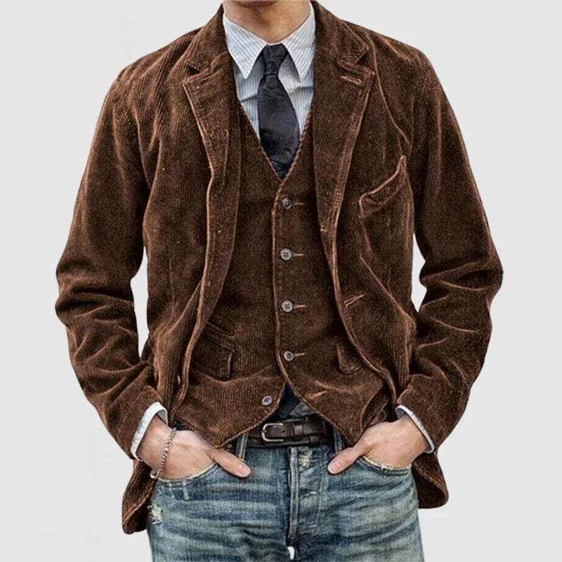 Men's Vintage Corduroy Lapel Jacket【Free shipping】 – sususummer.com