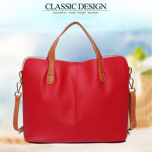 2023 Latest Soft Leather Tote Bag-2Pcs Free Shipping