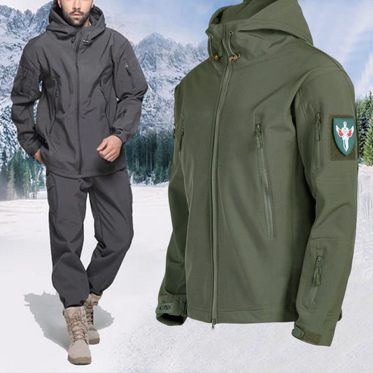 Men's Windproof Waterproof Jacket - Camouflage Hooded Mountaineering Thermal Jacket