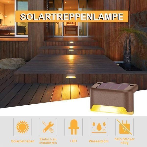 LED Solar Lamp Path Staircase Outdoor Waterproof Wall Light-BUY MORE SAVE MORE