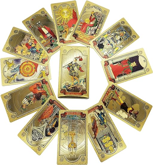 🔥Explore the Mystical World of Tarot Gold Foil Tarot (Buy 2 Free Shipping)