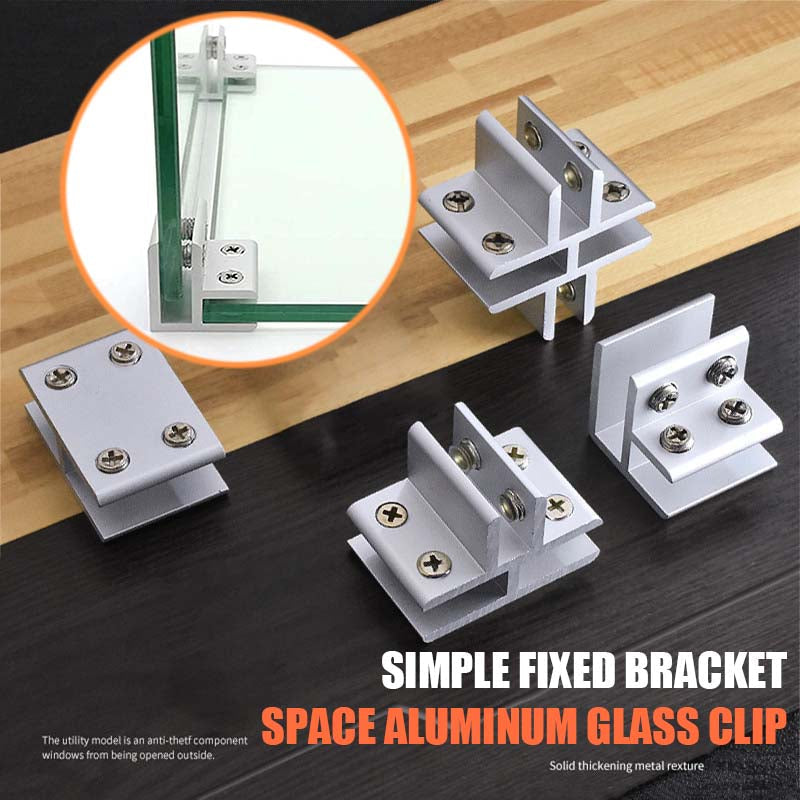 Space Aluminum Glass Clip