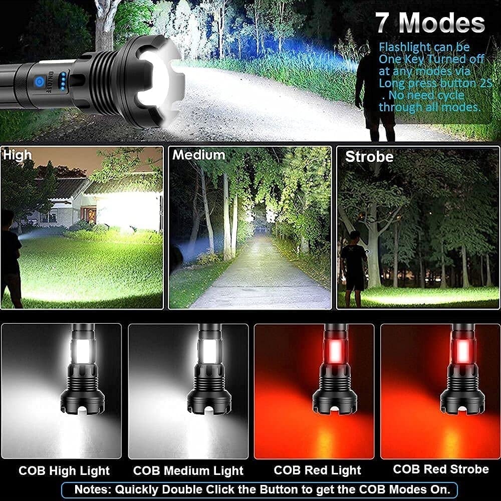 🔥LAST DAY SALE 49% OFF🔥 - LED Rechargeable Tactical Laser Flashlight High Lumens-Buy 2 Free Shipping
