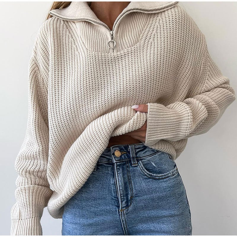 Zip-up Lapel Sweater  🔥Buy 2 Free Shipping🔥