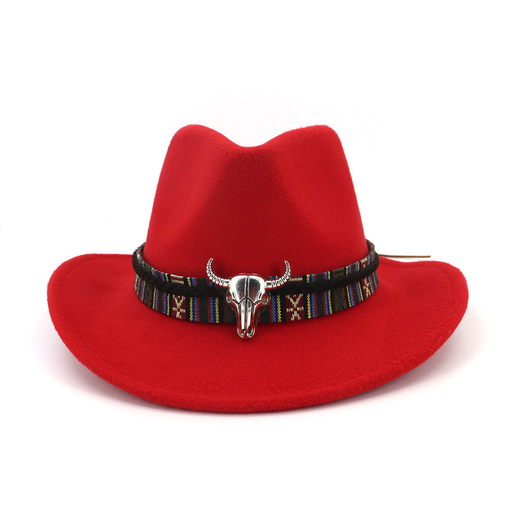 Western Cowboy Hat- Wine Red