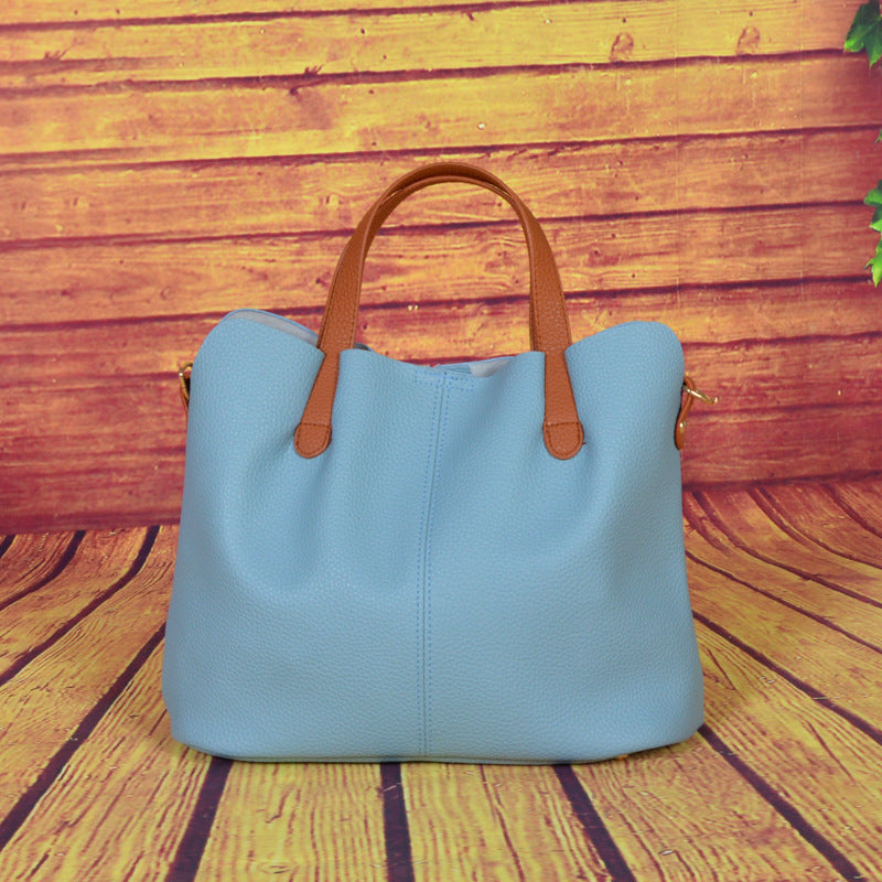 2023 Latest Soft Leather Tote Bag-2Pcs Free Shipping