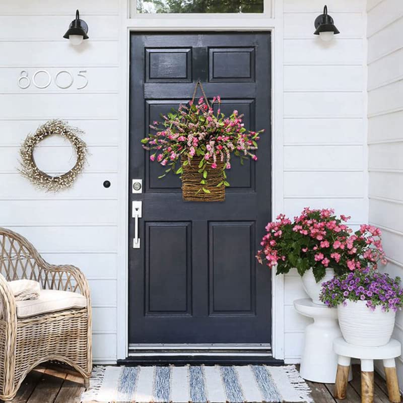 🎁🔥Last Day Promotion -50% OFF💐Cream Hydrangea Door Hanger Basket Wreath