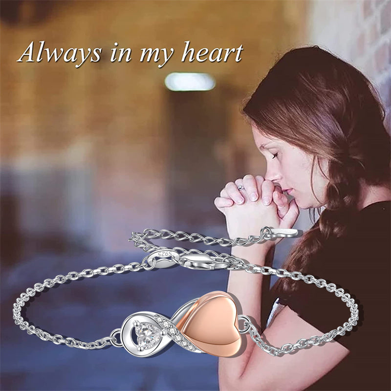 Infinity Urn Bracelet for Ashes for Women Ashes Keepsake Memorial Jewelry Gifts for A Loss of Loved Ones